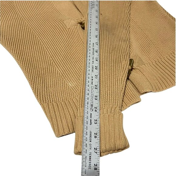 Lauren Ralph Lauren Cardigan Womens Size Medium Brown Sweater Toggle Button - Picture 6 of 10